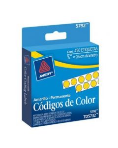 Avery td5732 Etiqueta Permanente Redonda Amarilla 1 4 In 450 Eti