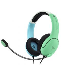 Nintendo 500-162-BLGR lvl40 wired stereo headset for switch joycon blue green