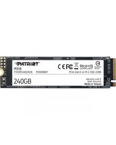 Patriot P310P240GM28 unidad de estado solido ssd p310 nvme m.2 2280 240gb pcie gen 3 x4 lect.1700 escrit.1000mb s pc laptop