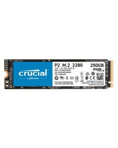 Crucial CT250P2SSD8 unidad de estado solido ssd p2 nvme m.2 2280 250gb pcie gen 3x4 3dnand lect.2100  escr. 1150 mb s