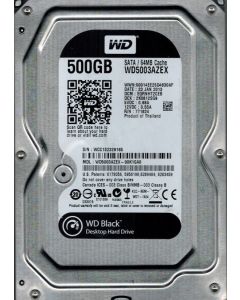 Western Digital wd5003azex Dd Interno Wd Black 3.5 500gb Sata3 6gbs 64mb 7200rpm