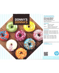 Hp d9r24a Papel Everyday Adhesive Matte Polypropylene, 3in