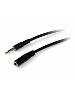 Muhsmf2m Startech Cable De 2m Extensor Audifonos Y Diadema Headset Mini-jack Con Plug 3.5mm 4 Pines Macho A Hembra