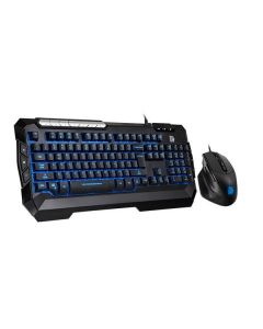 Thermaltake CM-CMC-WLXXMB-SP kit teclado y mouse commander v2  3 led negro membrana 2500 dpi usb