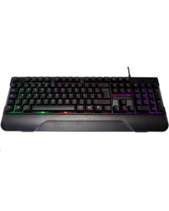 Acteck br-931359 Teclado Gamer Balamrush  Alambrico Iluminacion Led Reposamuñecas 105 Teclas Apolo Color Negro