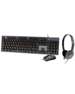 Perfect Choice PC-201700 teclado/mouse usb y diadema  3.5mm azul