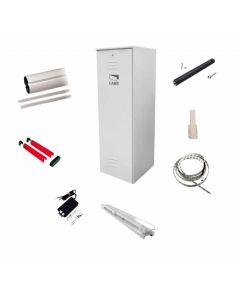 Came KIT-G3750-W kit de barrera g 3750 4m con iluminacion led incluye: acero galvanizado resorte equilibrio y mástil nacional sus accesorios enganche refuerzo ademas tira leds fuente (KIT-G3750-W)
