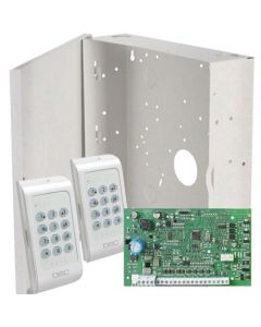Dsc kit04-1spa+rkz-a Kit Panel Pc1404 48 Zonas Cableadas Con 2 Teclados Pc1404rkzwh Leds 8 De Iconos Luz Blanca Trasera Incluye Gabinete Compatible Serie Power 1616 1832 Y 1864 (teclado Ideal Para Particiones No Mas Zonas) (kit04-1spa+rkz-a)