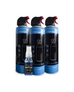 Vorago KIT3-PCLN-300 kit 3pz aire comp cln-300+1 limpiador pantallas