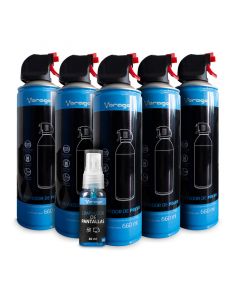 Vorago KIT5-PCLN-300 kit 5pz aire comp cln-300+1 limpiador pantallas