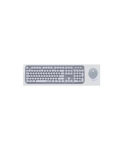 Acteck ac-923200 Kit Teclado Y Mouse Inalámbrico T520 Vintage - 105 Teclas, Verde, 1600 Dpi