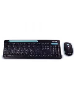 Techzone TZ20COMB02-INA kit de teclado y mouse inalámbrico - 105 teclas, negro, azul, 1600 dpi