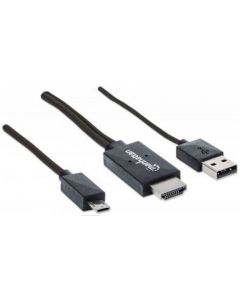 Manhattan 151511 Cable Mhl De Micro Usb A Hdmi Con Para Alimentacion