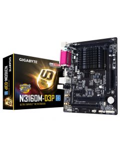 Gigabyte ga-n3160m-d3p Mb Cpu Integrado Intel Celeron N3160 2x Ddr3 1600mhz Hdmi Paralelo Serial D-sub Micro Atx Gama Basica