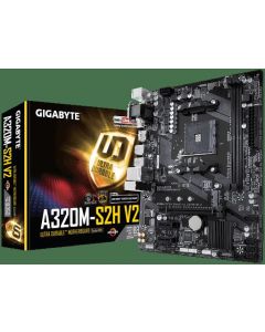 Gigabyte ga-a320m-s2h,ga-a320m-s2h v2 Mb A320 Amd S-am4 2xddr4 2400mhz Requiere Tarjeta De Video Vga Dvi 4xusb3.1 M.2  Micro Atx Gama Basica