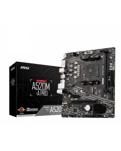 Msi a520m-a pro Motherboard (a520m-a Pro) Socket Am4 2*ddr4 4400 Hdmidvi-d M-atx