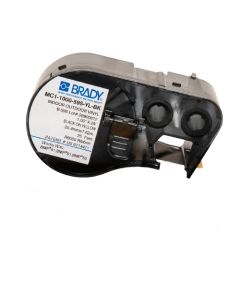 Brady MC1-1000-595-YL-BK etiquetas de vinilo para interioresexteriores serie bmp41 bmp51 bmp53 amarillo -