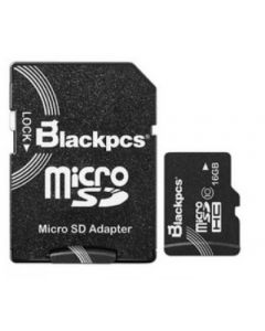 Blackpcs clase10 Memoria Micro Sd - 16 Gb, Negro