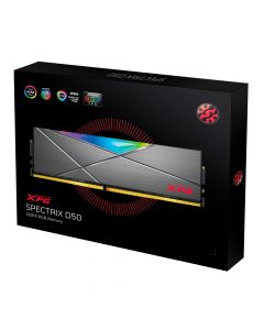 Adata ax4u41338g19j-st50 Memoria Ram Spectrix D50 - 8 Gb, Ddr4, 4133mhz, Udimm, Con Iluminación Rgb. Disipador Tungsten Grey
