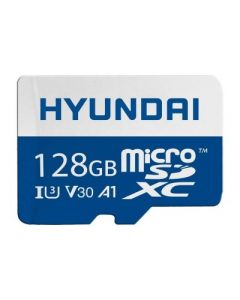 Hyundai 10/UHS-I(U3) 10 uhs-i(u3) memoria  micro sd 128gb class - 128 gb, gris, blanco, 10.