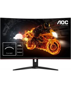 Aoc cq32g1 Monitor Gamer Curvo 32 Panel Va  Hdmi Displayport Aspecto 16:9 Tiempo De Respuesta 1 Ms 144hz Amd Free Sync Flickerfree Resoluciãn 2560 X 1440 Brillo 300 Cd M2 Vesa 100x100 Mm
