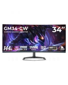 Cooler Master CMI-GM34-CW monitor gamer gm34-cw  34 curvo uwqhd 3440 x 1440 1 ms 144 hz freesync 2,g-sync 2x hdmi dp
