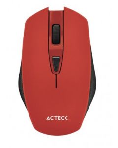 Acteck ac-923156 Mouse Inalámbrico M120 Lux - Rojo, 6, Inalámbrico, óptico, 1600 Dpi