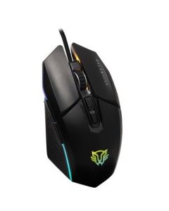 Acteck br-931410 Mouse Gamer Alambrico Usb Iluminacion Rgb 7 Botones + Scroll 12000 Dpi Configurables Balam Rush Heli