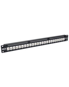 Tripp Lite N254-024-6A panel de conexiones rj45 ethernet alimentación cat6a 24 puertos en 1u para instalación rack