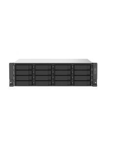 Qnap TS-1673AU-RP-16G-US 1673au-rp-16g-us 3u 16-bay nas iscsi ip-san. ts-amd ryzen v1500b quad-core 2.2ghz, 16gb ram, 2x2.5gbe lan, redundant psu, optional 10gbe & m.2 nvme via pcie expansion