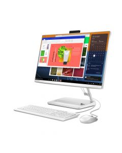 Lenovo F0G100AELD idea aio 3 24alc6/ryzen 5 5500u 2.1 ghz/8gb(4gb+4gb ddr4-3200 max 16gb/512gb ssd/23.8 fhd touch/color blanco/win 11 home/ 1 año en centro de servicio