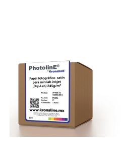 Kronaline PMS03 papel fotográfico satín para minilab inkjet (dry-lab) 245gm 2032 x 65 m