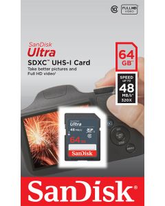 Sandisk sdsdunb-064g-gn3in Sdsdunb064ggn3in Memoria 64gb Sdxc Ultra Uhsi 48mbs