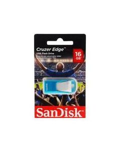 Sandisk sdcz51-016g-e35bg Ram-2976 Memoria 16gb Usb 2.0 Cruzer Edge Z51  Azul Retractil Conmemorativa Mundial Futbol