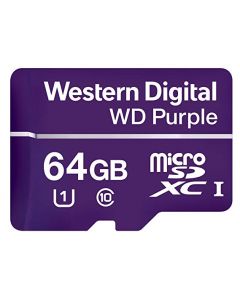 Western Digital wdd064g1p0a Wd - Memoria 64gb Micro Sdxc Purple Videovigilancia 24 7  Clase 10 Lect 80mb S Esc 50mb