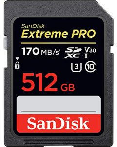 Sandisk sdsdxxy-512g-gn4in Memoria 512gb Sdxc Extrem Pro Uhs-i 170mb S 4k V30 Clase 10