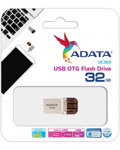 Adata auc360-32g-rgd Memoria 32gb Otg Usb 3.1 Micro Uc360 Metalica Android