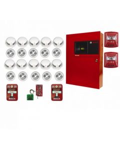 Bosch FPD7024-KIT f_fpd7024kit - panel con tarjeta direccional  10 detectores de humo bases 2 estaciones manuales sirena estrobo 1 fpe-7039- módulo expansión