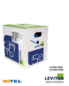 Leviton utp5m-mlb Bobina Cable Utp Cat5e Azul 305mts 100%cobre Cmrated
