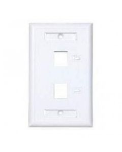 Leviton 42080-2ws Placa Quickport Para Jack Sencilla 2 Entradas (42080-2ws)