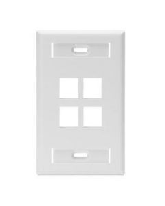 Leviton 42080-4ws Placa Quickport Para Jack Sencilla 4 Entradas (42080-4ws)