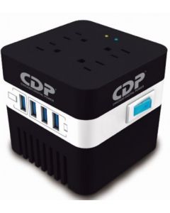 Cdp ru-avr604 Ruavr604 Regulador  4 Negro Hogar Y Oficina 600 Va