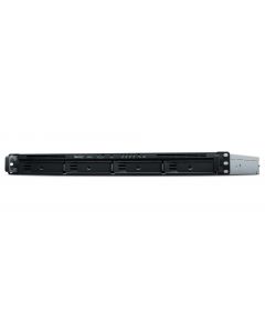 Synology RS822RP+ nas /4 bahias expandibles hasta 8/rack 1u/nucleo cuadruple 2.2ghz/2gb ddr4  32gb/lan gigabit x4/usb 3.2 x2/ hot-swap/hasta 72tb y con expansion 144tb amd ryzen v1500b