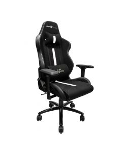 Game Factor CGC601 WH silla cgc601xl - gamer, asiento acolchado, negro blanco, poliuretano
