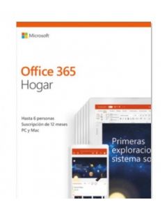 Microsoft 365 hogar Office Suscripcion Anual - 1 Año, Windows 10