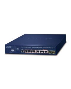 Planet GS-4210-8HP2S switch administrable l2  6 puertos rj45 velocidad de transmision 10 100 1000 mbps alimentacion poe activo af at + 2 bt (90w) sfp 1 puerto consola temperatura operacion 0-50c budget total 240w distancia 250 metros