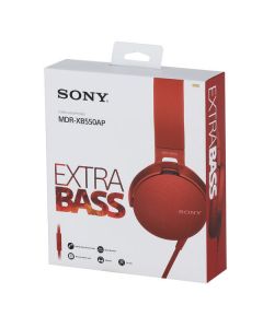 Sony mdr-xb550aprc Spk-1495 Audifono Tipo Diadema 550 Manos Libres Color Rojo Plegables Con Orejeras Giratorias Y Metálica Rigida Ajuste
