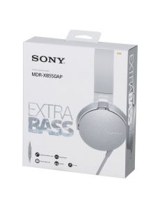 Sony mdr-xb550apwc Spk-1496 Audifono Tipo Diadema 550 Manos Libres Color Blanco Plegables Con Orejeras Giratorias Y Metálica Rigida Ajuste