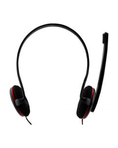 Acteck tb-916721 Audífonos Headset True Basix Cable 1.5m Color Gris Microfono Incluido,