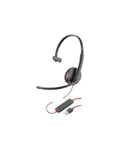 Blackpcs 209744-101 c3210 usb-a Plantronics Spk-1700 Audifono Y Mic De Diadema Blackwire Alambrica Monoaural Usb
